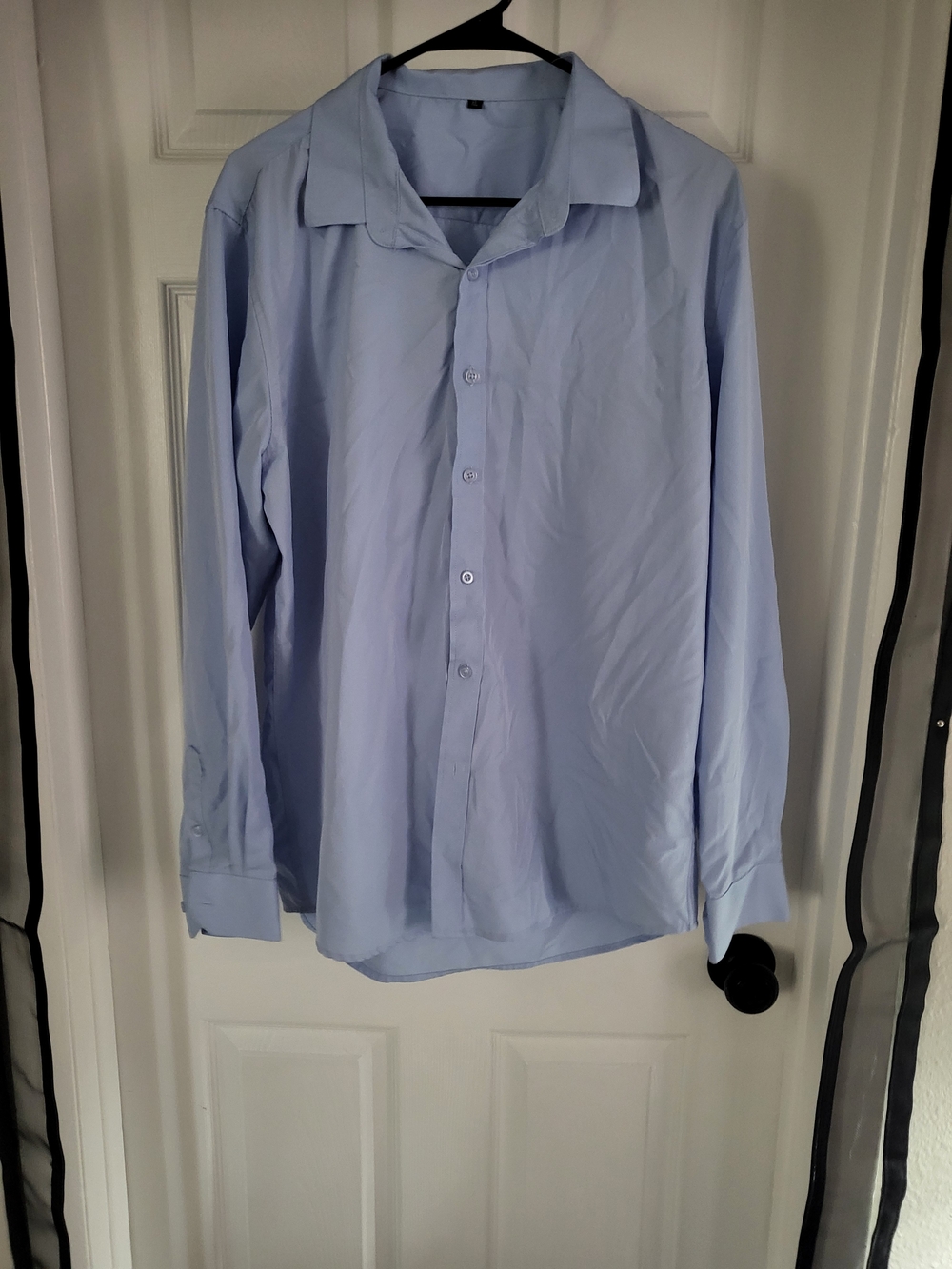 SHEIN Light Blue Men's Long-Sleeve Dress Shirt